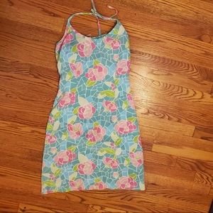 Women's Lilly Pulitzer Rose Silk Blend Cote D'Azur Mosaic Dress Size 6
